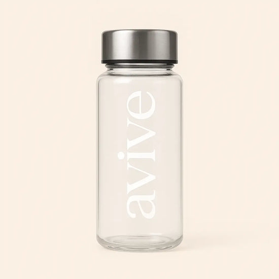 Glass Shaker Bottle Avive Hydration