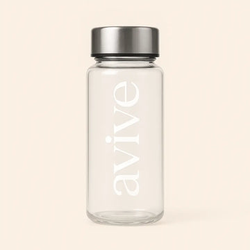 Glass Shaker Bottle Avive Hydration