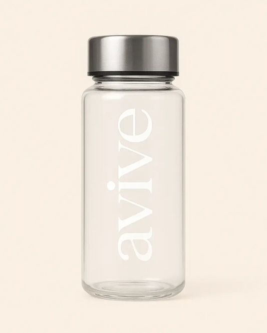Glass Shaker Bottle Avive Hydration