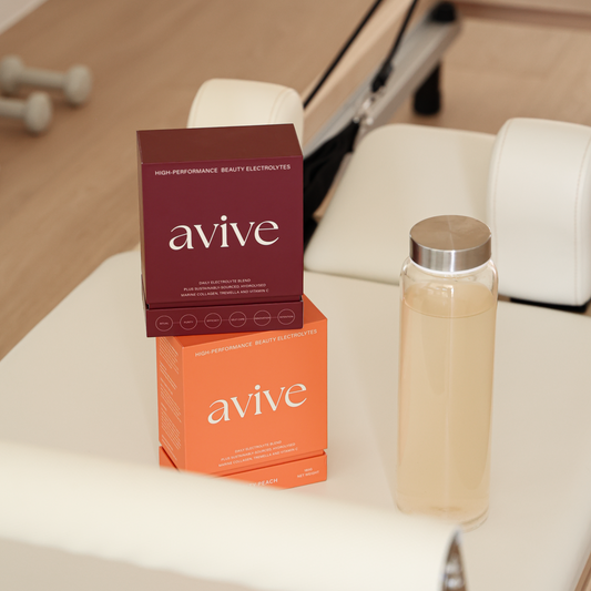 Glass Shaker Bottle Avive Hydration